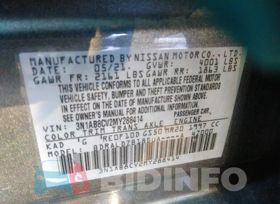 3N1AB8CV2MY288414 Photo# 9