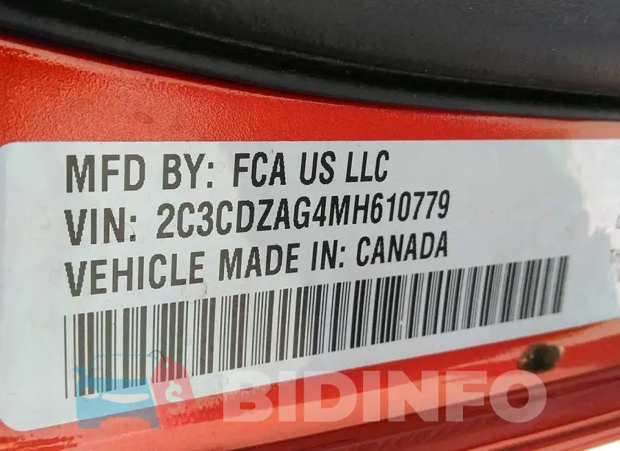 2C3CDZAG4MH610779 Photo# 9