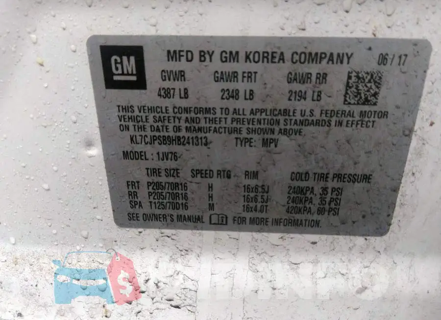 KL7CJPSB9HB241313 Photo# 9