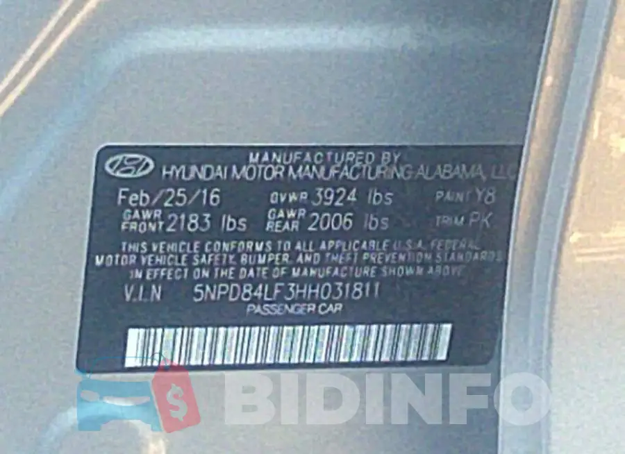 5NPD84LF3HH031811 Photo# 9