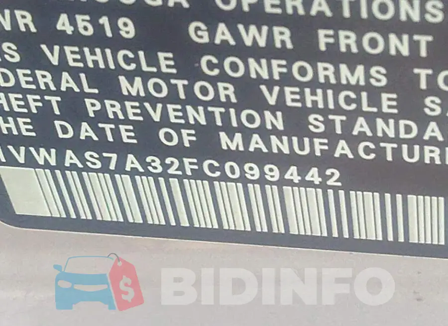 1VWAS7A32FC099442 Photo# 9