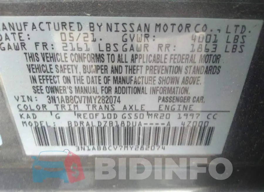 3N1AB8CV7MY282074 Photo# 9