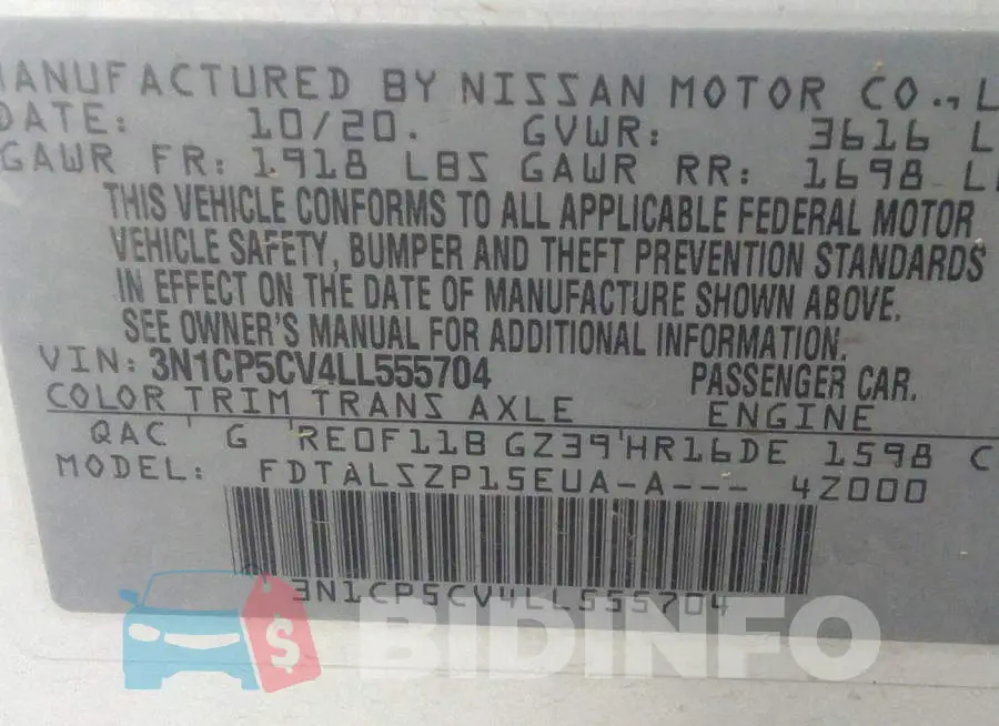 3N1CP5CV4LL555704 Photo# 9