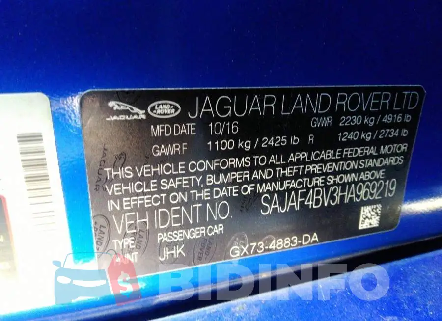 SAJAF4BV3HA969219 Photo# 9