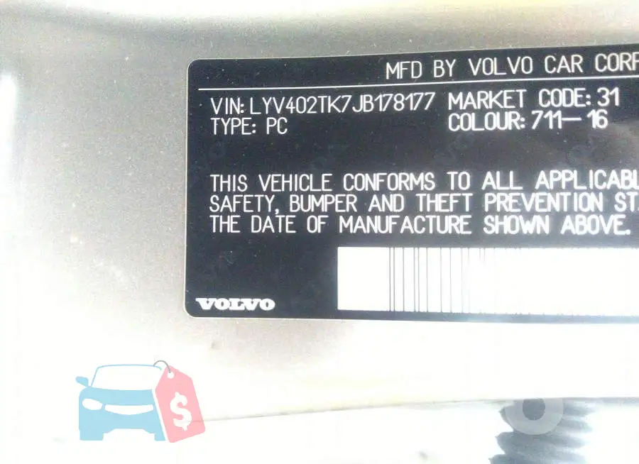 LYV402TK7JB178177 Photo# 9