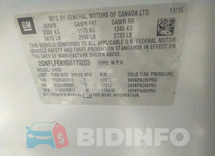 2GNFLFEK8G6179203 Photo# 9