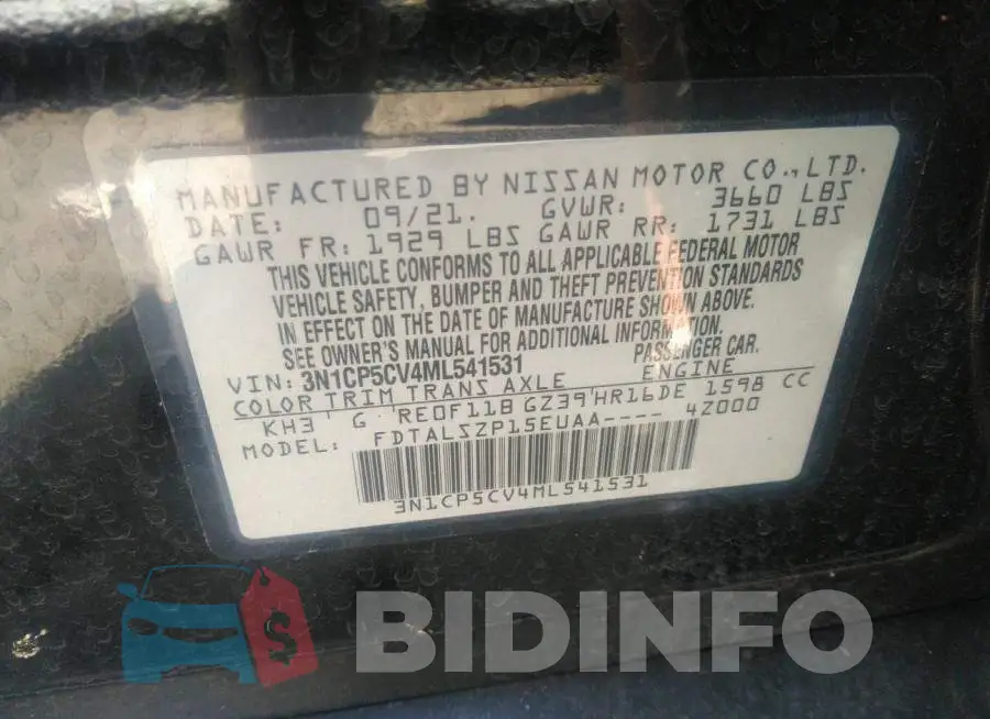 3N1CP5CV4ML541531 Photo# 9