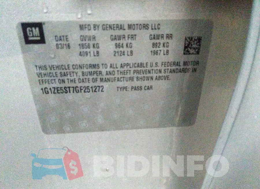 1G1ZE5ST7GF251272 Photo# 9
