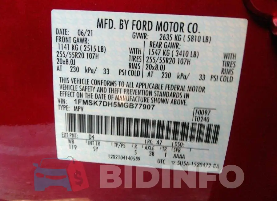 1FMSK7DH5MGB77907 Photo# 9