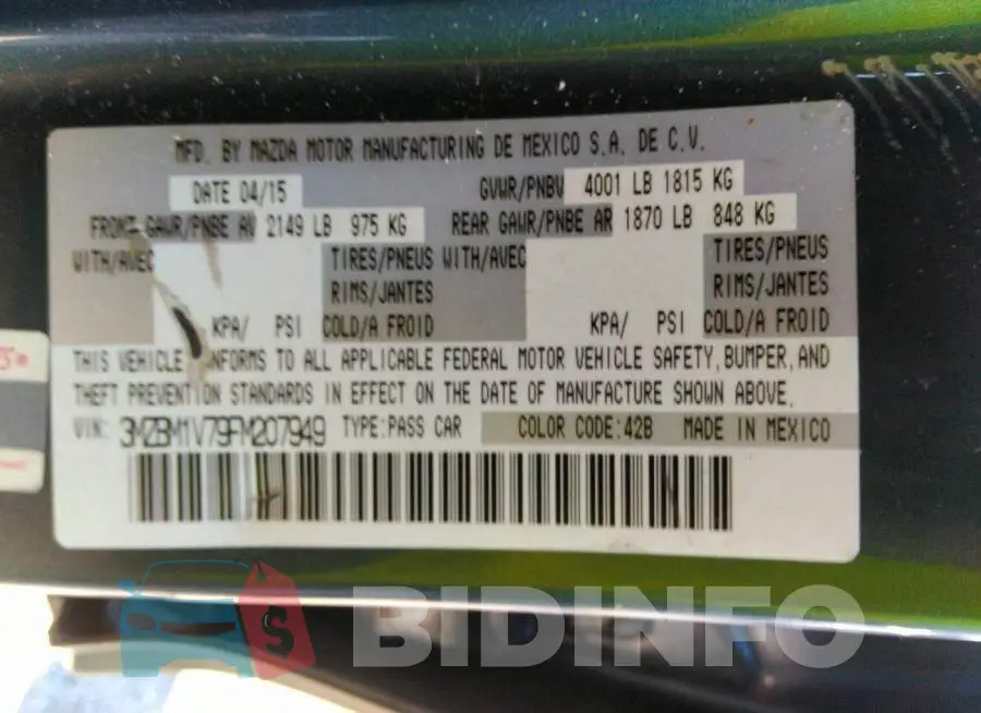 3MZBM1V79FM207949 Photo# 9