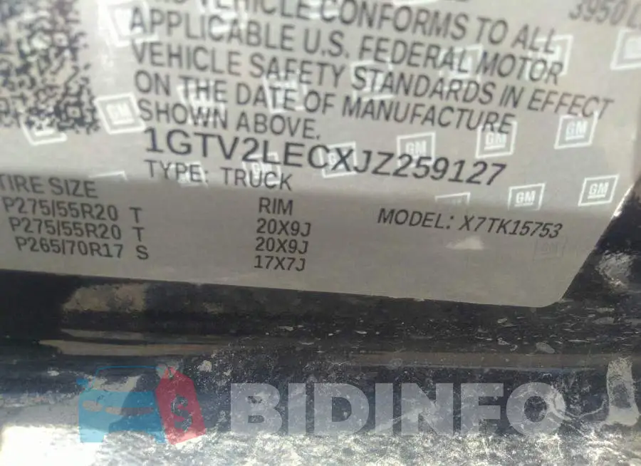 1GTV2LECXJZ259127 Photo# 9