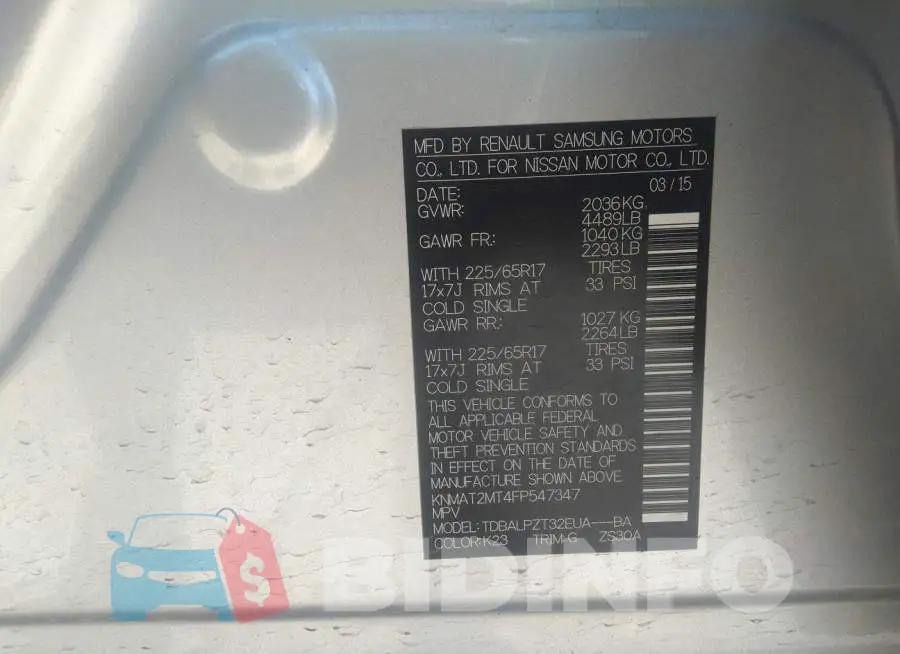 KNMAT2MT4FP547347 Photo# 9