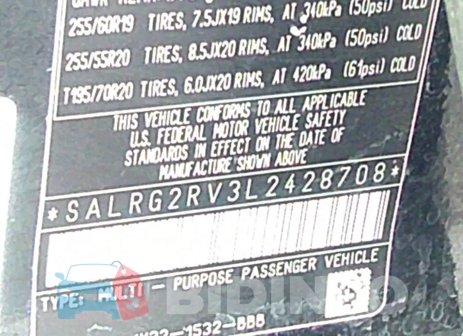 SALRG2RV3L2428708 Photo# 9