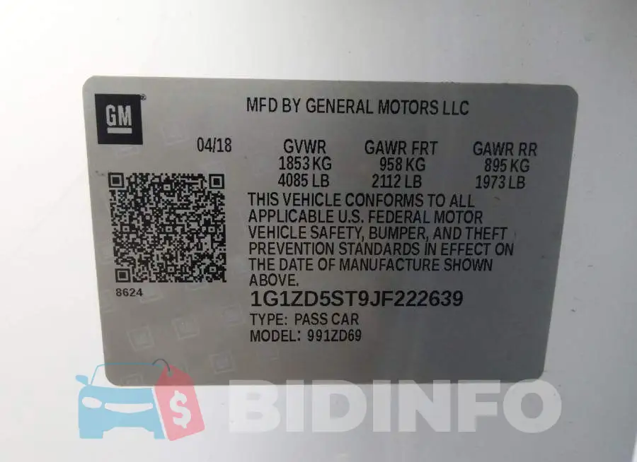 1G1ZD5ST9JF222639 Photo# 9