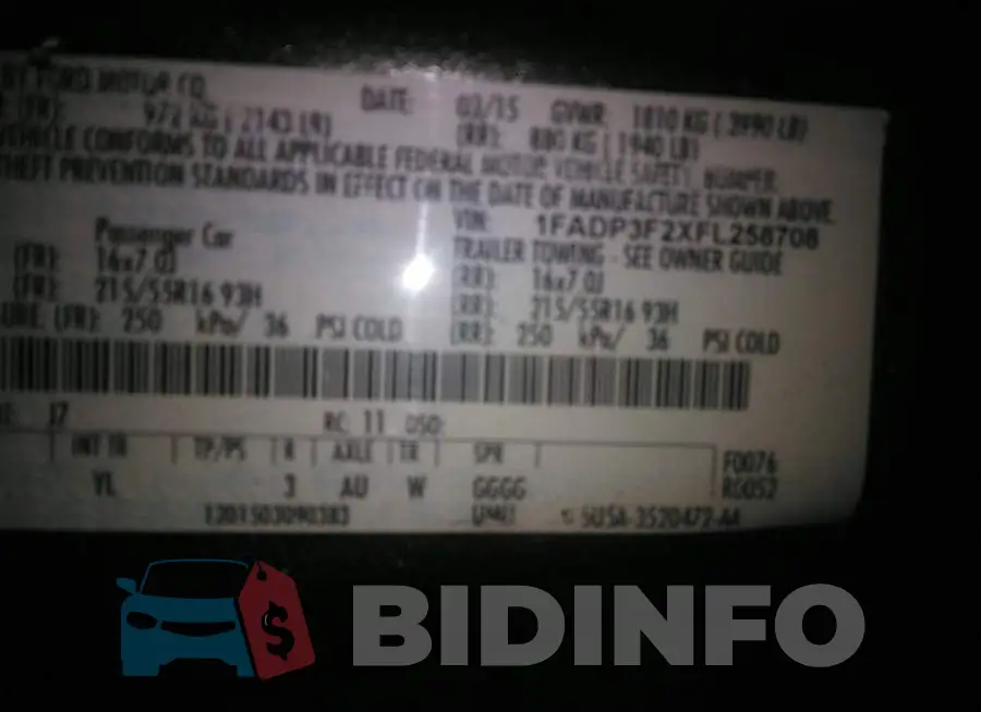 1FADP3F2XFL258708 Photo# 9
