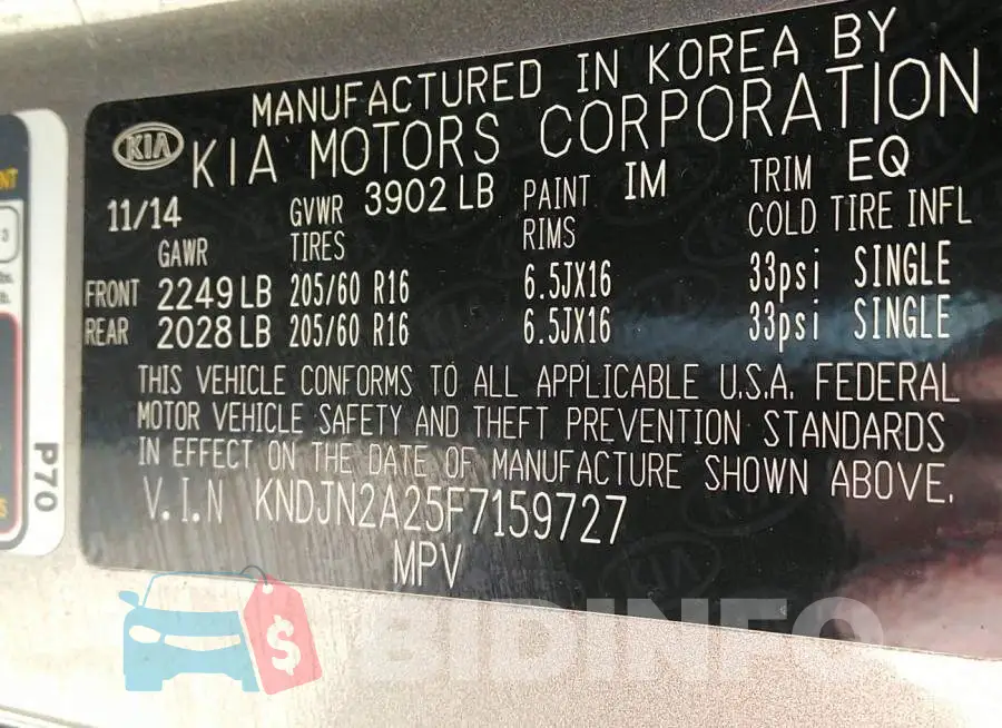 KNDJN2A25F7159727 Photo# 9