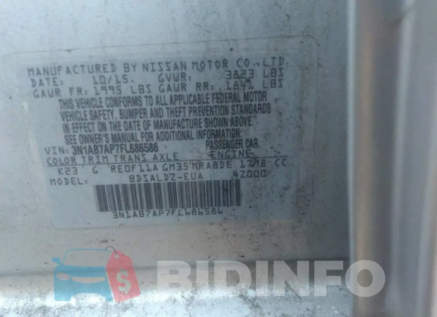 3N1AB7AP7FL686586 Photo# 9
