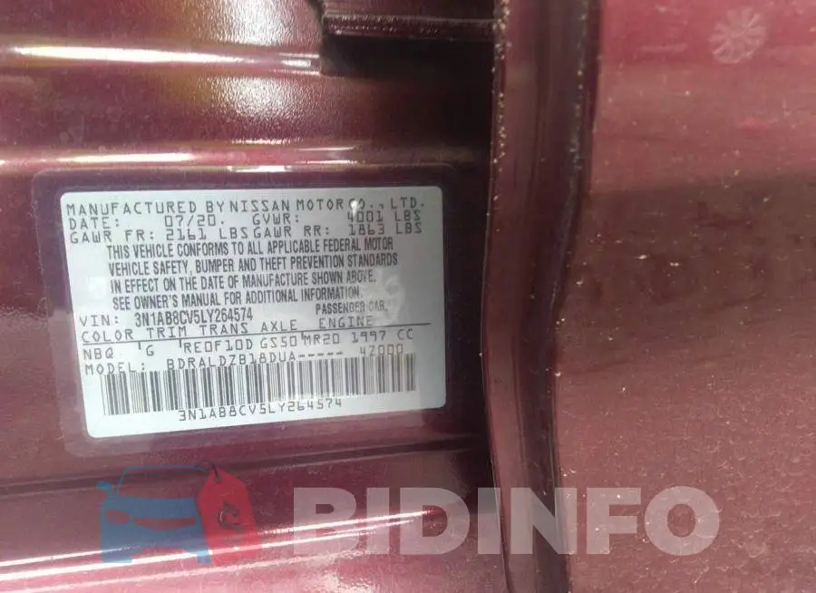 3N1AB8CV5LY264574 Photo# 9