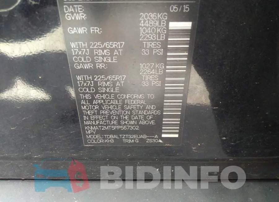 KNMAT2MT5FP567302 Photo# 9