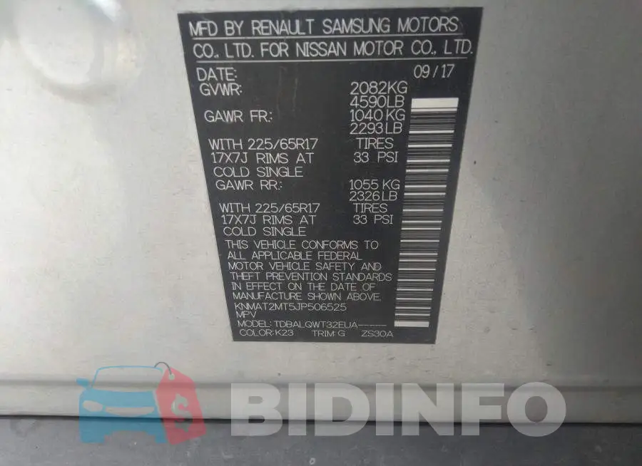 KNMAT2MT5JP506525 Photo# 9
