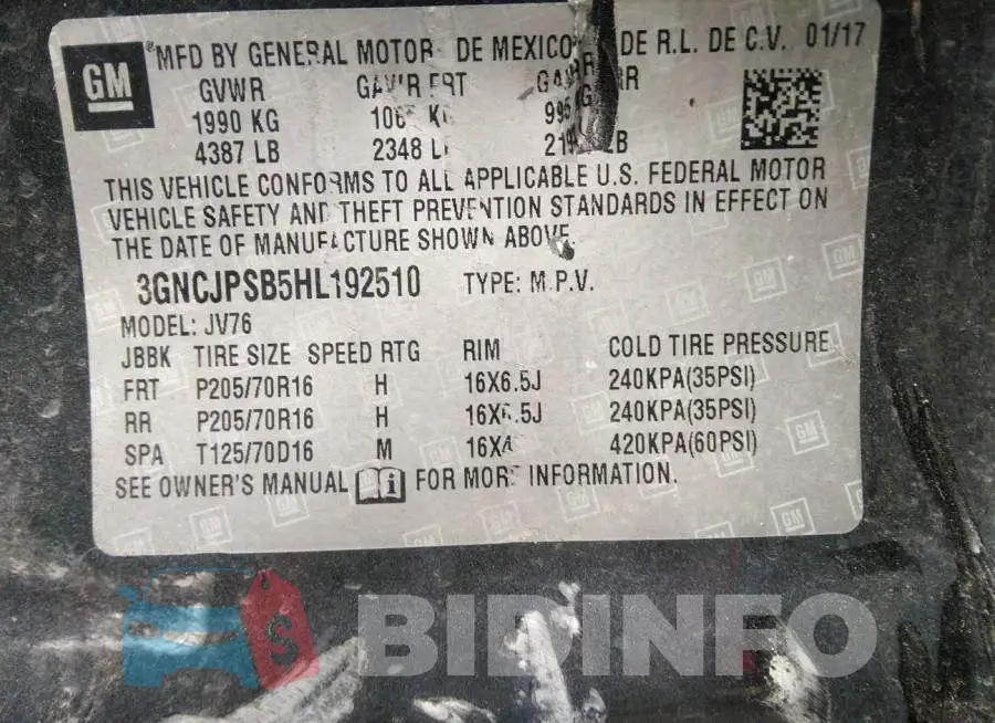 3GNCJPSB5HL192510 Photo# 9