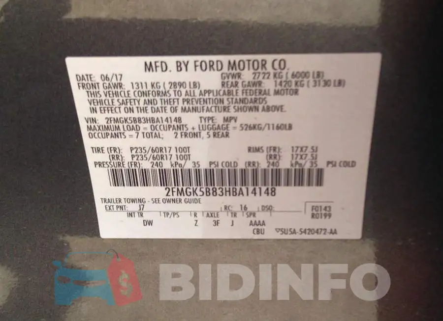 2FMGK5B83HBA14148 Photo# 9