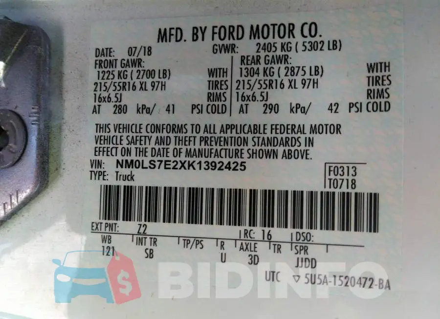 NM0LS7E2XK1392425 Photo# 9