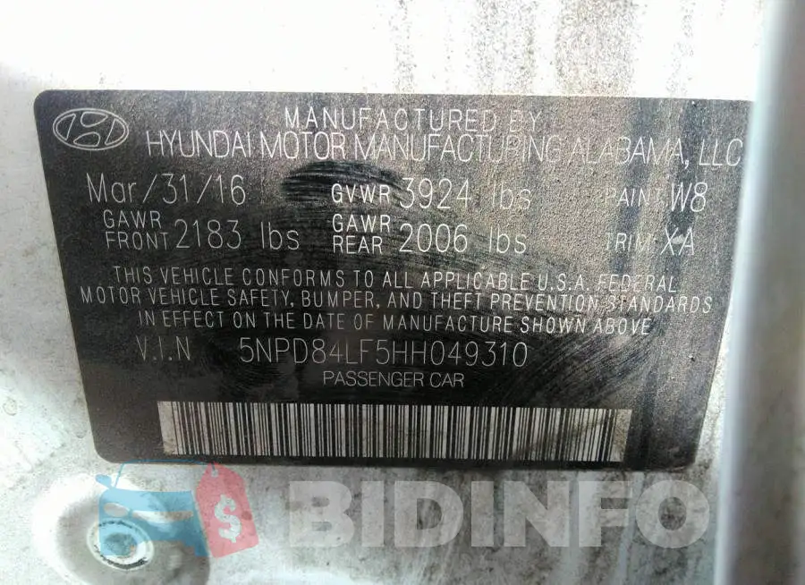 5NPD84LF5HH049310 Photo# 9