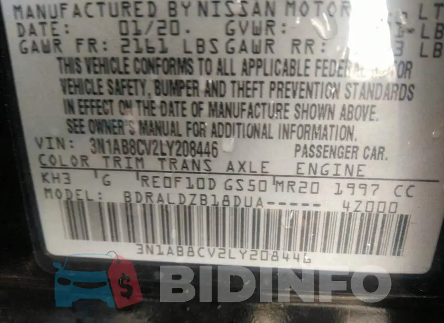 3N1AB8CV2LY208446 Photo# 9