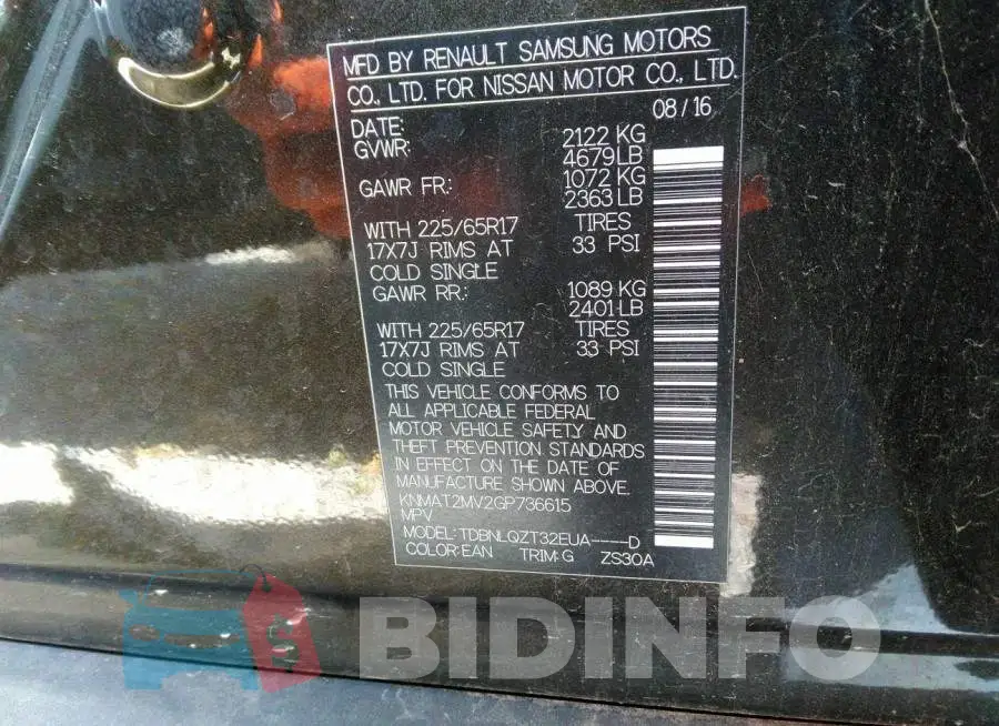 KNMAT2MV2GP736615 Photo# 9