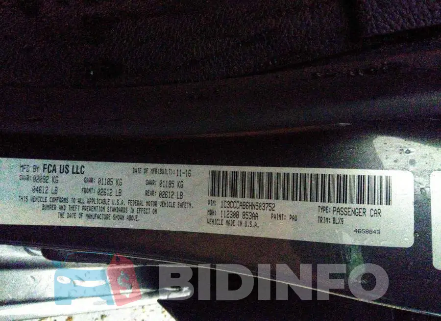 1C3CCCAB6HN503752 Photo# 9