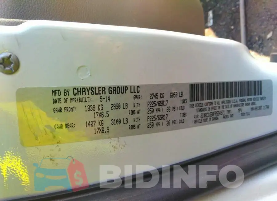 2C4RC1GG8FR554571 Photo# 9