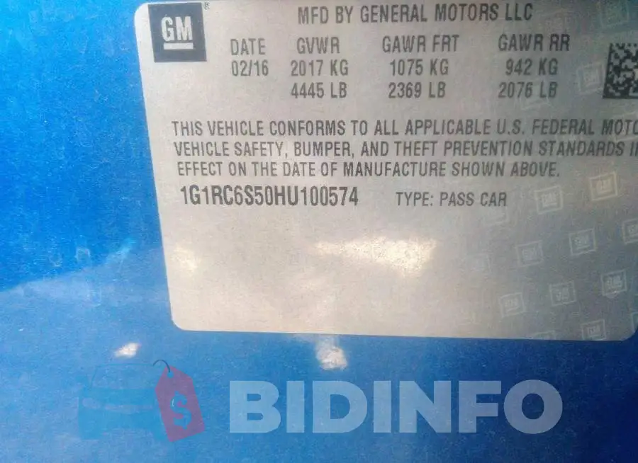 1G1RC6S50HU100574 Photo# 9