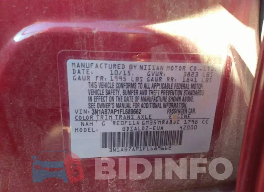3N1AB7AP1FL689662 Photo# 9