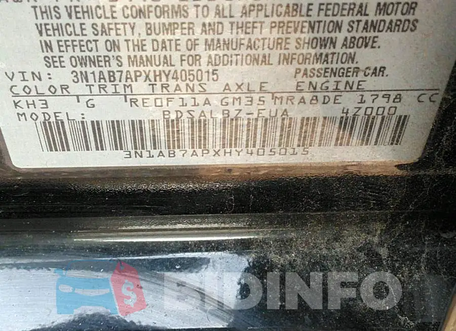 3N1AB7APXHY405015 Photo# 9