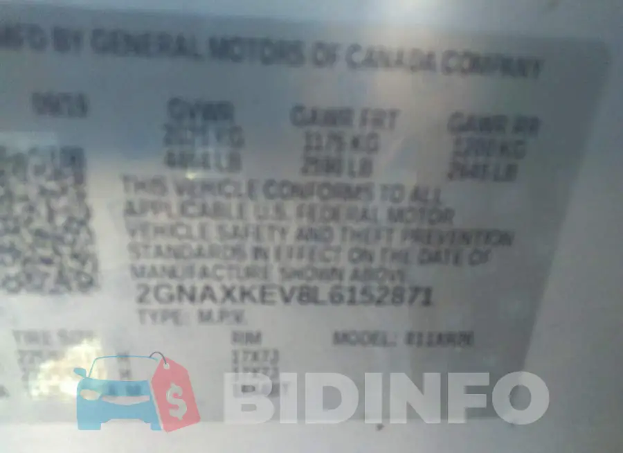 2GNAXKEV8L6152871 Photo# 9