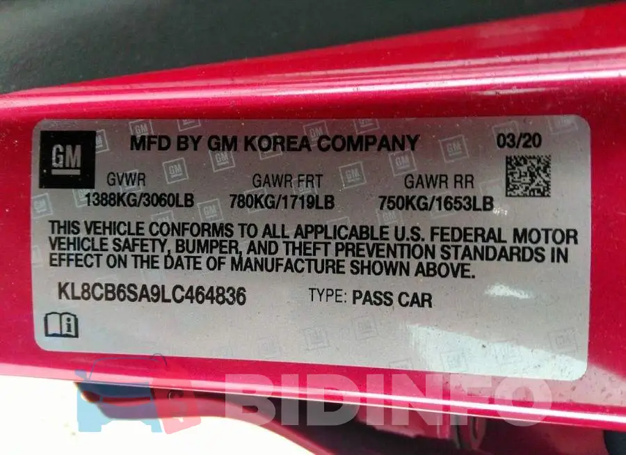 KL8CB6SA9LC464836 Photo# 9