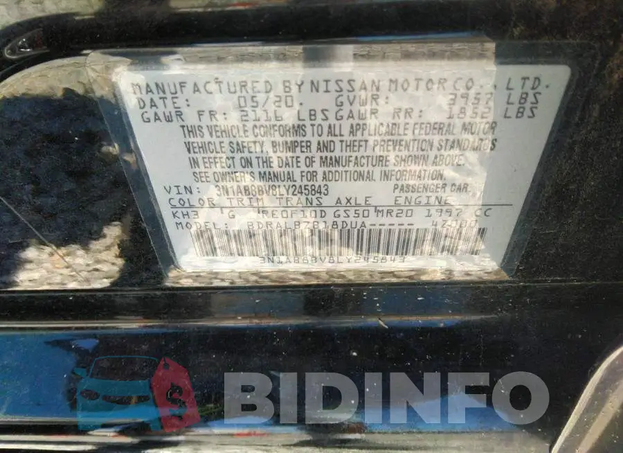3N1AB8BV8LY245843 Photo# 9