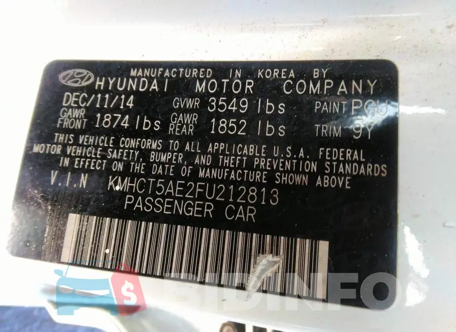 KMHCT5AE2FU212813 Photo# 9