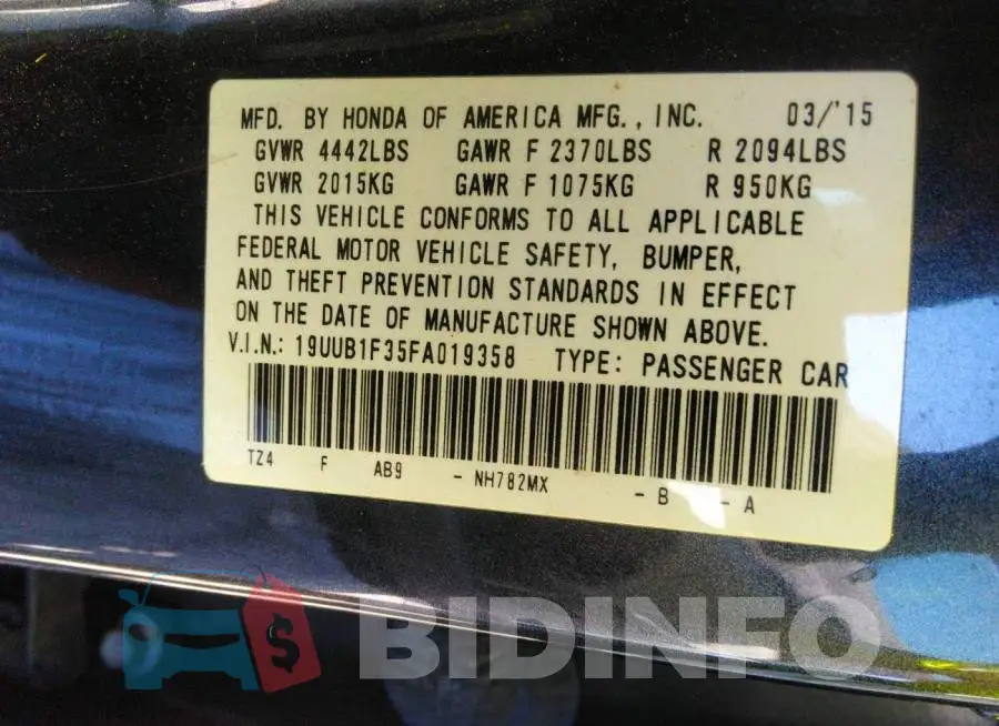19UUB1F35FA019358 Photo# 9