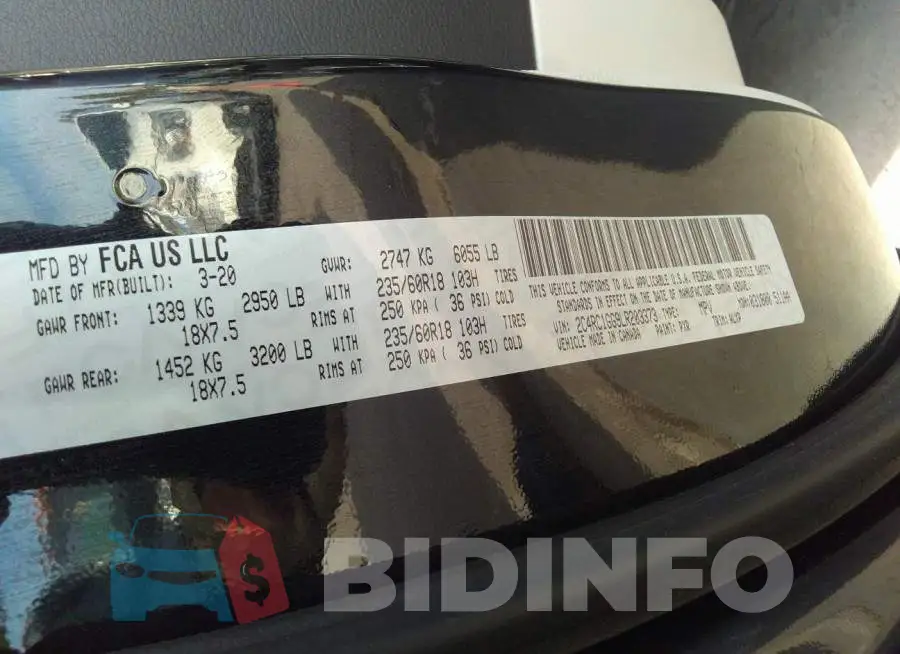 2C4RC1GG9LR203373 Photo# 9
