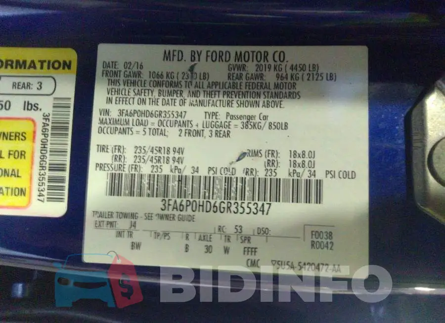 3FA6P0HD6GR355347 Photo# 9