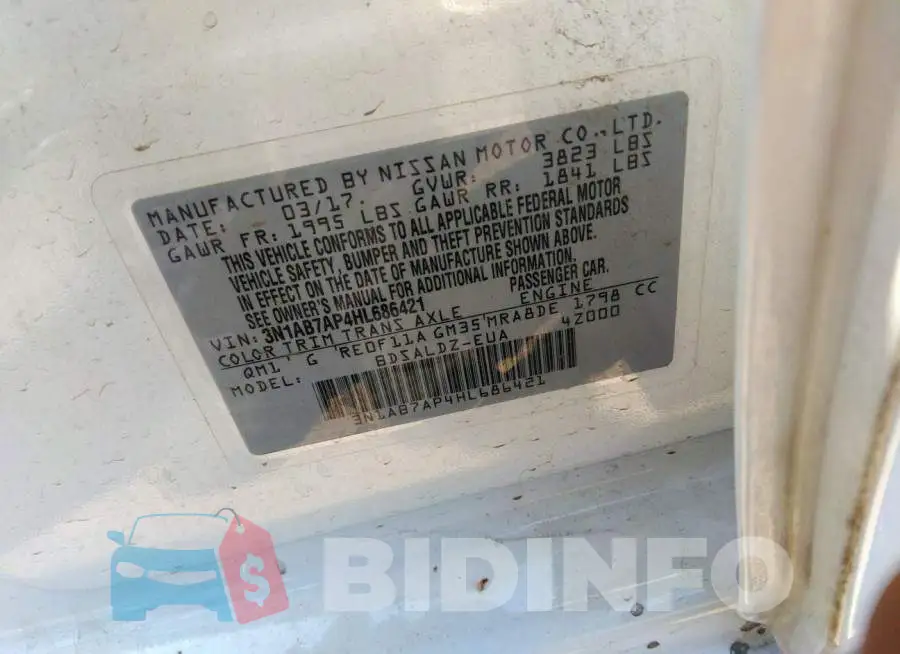 3N1AB7AP4HL686421 Photo# 9