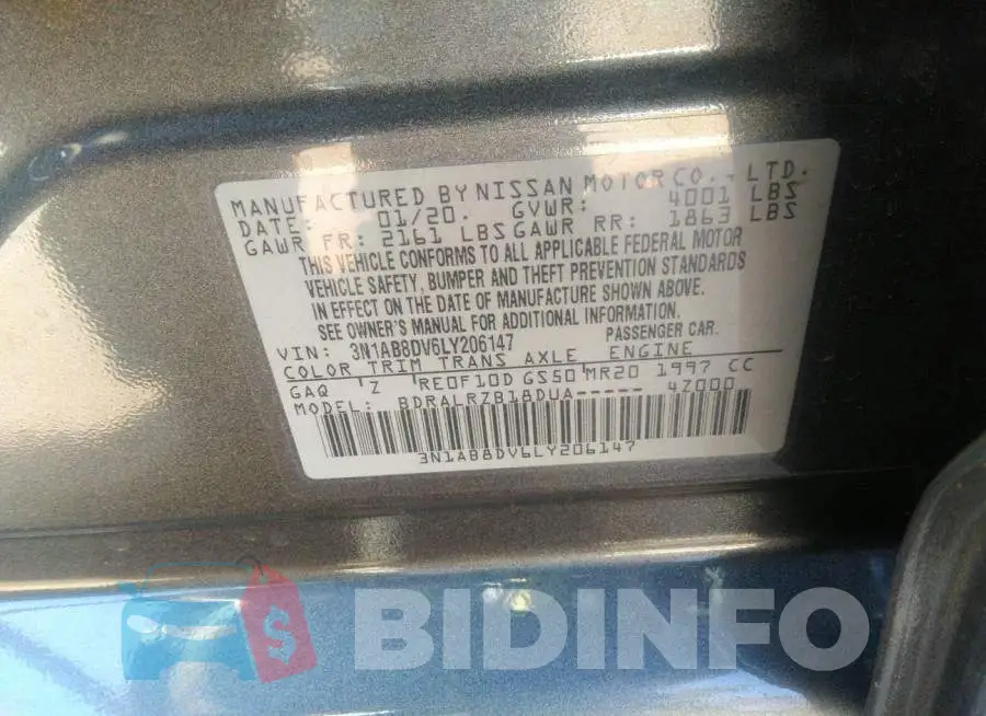 3N1AB8DV6LY206147 Photo# 9