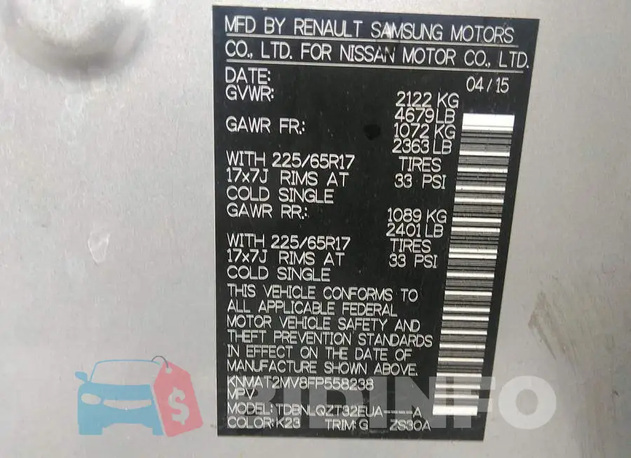 KNMAT2MV8FP558238 Photo# 9