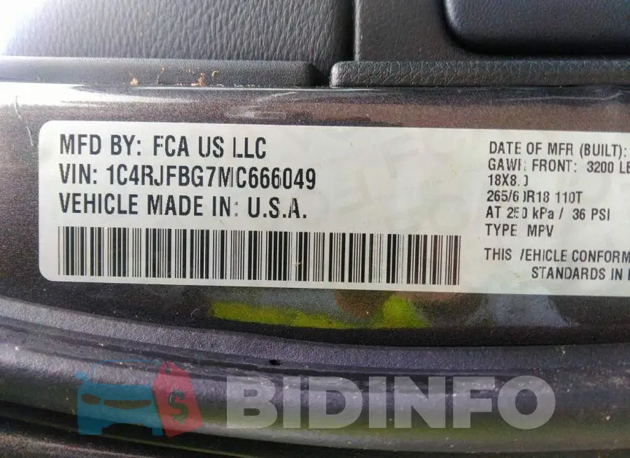 1C4RJFBG7MC666049 Photo# 9