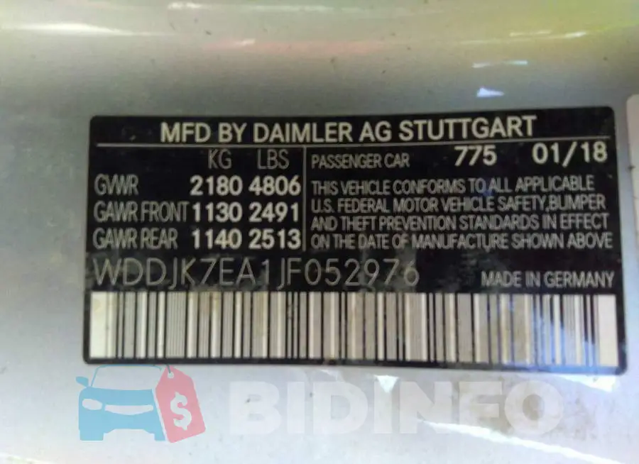 WDDJK7EA1JF052976 Photo# 9