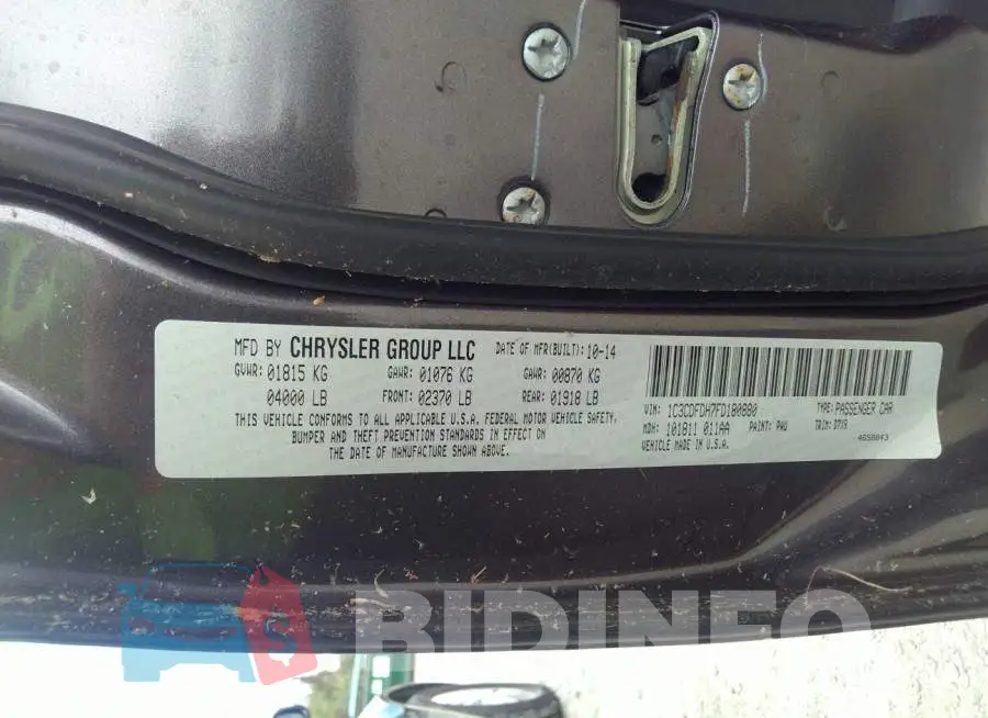 1C3CDFDH7FD180880 Photo# 9