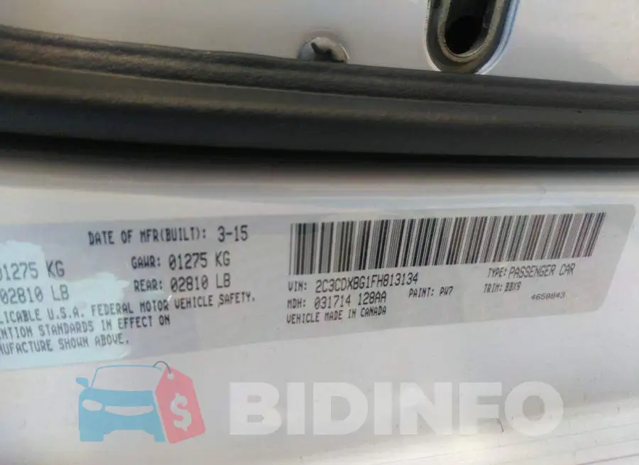 2C3CDXBG1FH813134 Photo# 9