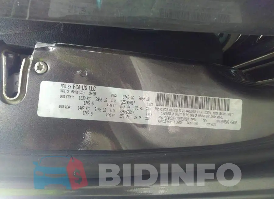 2C4RDGEG7KR538164 Photo# 9